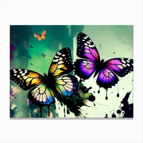 Colorful Butterflies 160 Canvas Print