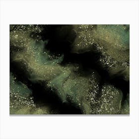 Fluid Abstract Art with Metallic Accents Canvas Print