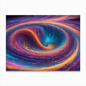 Abstract Image Of A Swirling, Colorful Vortex Canvas Print