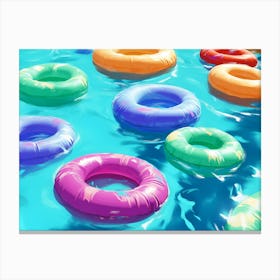 Pool Floats Canvas Print