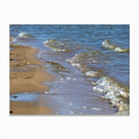 Waves Lapping The Shore Canvas Print