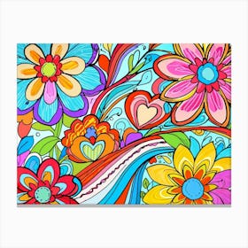 Colorful Flowers 5 Canvas Print