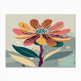 Abstract Floral Painting Canvas Print