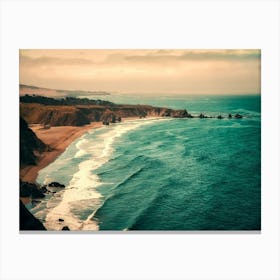 California Sea Ocean Pacific Waves Canvas Print