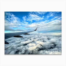 Airplane Wing Above Clouds (Shots From Planes Series) Canvas Print