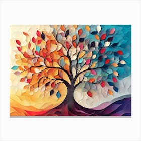 Colorful Tree Of Life 1 Canvas Print