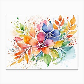 Watercolor Flowers 1 Canvas Print