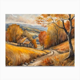 Autumn Landscape Painting (36) Canvas Print