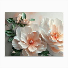 Peony Flowers Canvas Print