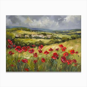 Poppies In The Meadow 15 Canvas Print