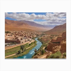 Moroccan Village landscape Canvas Print