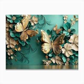 Butterfly Wallpaper Canvas Print