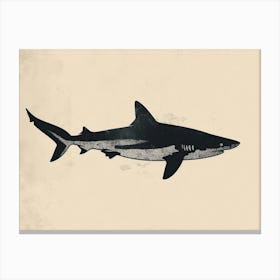 Dogfish Shark Silhouette 4 Canvas Print