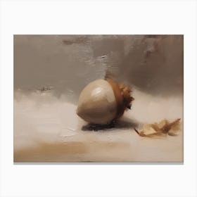 An Acorn Oil Painting 5 Canvas Print