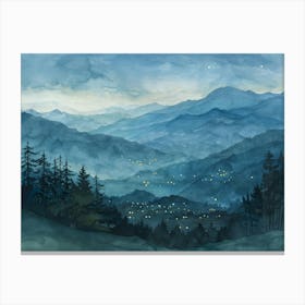 Night In The Mountains 3 Canvas Print