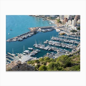 Mediterranean Sea and marina in Calpe Canvas Print