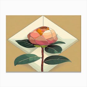 Origami Rose Canvas Print