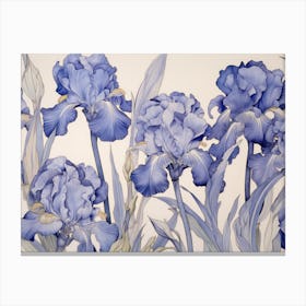 Violet Flower Drawing Canvas Print