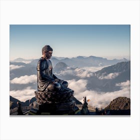 Buddha Statue On Vietnam's Highest Peak Canvas Print