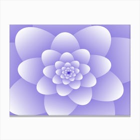 3d Abstract Purple Floral Spiral Background Canvas Print