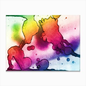 Watercolor Abstraction Dialogue Canvas Print