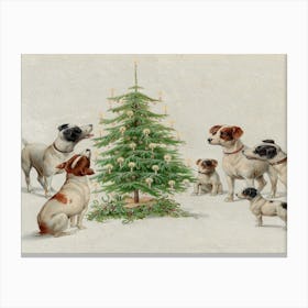 Christmas Dogs Canvas Print