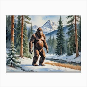 Bigfoot’s Frozen Sanctuary Canvas Print