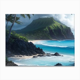 panoramic view of island Canvas Print