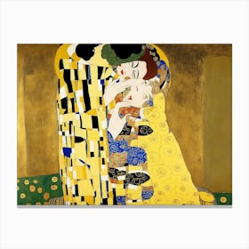 Kiss By Gustav Klimt 1 Canvas Print