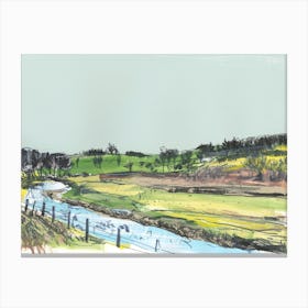 Scottish Borders From The Train Window Canvas Print