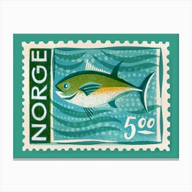 Norway Postage Stamp Canvas Print
