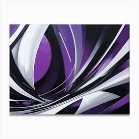 Purple And Black Abstract Painting 6 Canvas Print