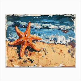 Starfish On The Beach 1 Canvas Print