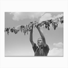 Untitled Photo, Possibly Related To Spanish American Woman Hanging Up Meat To Dry, Chamisal, New Mexico By Canvas Print