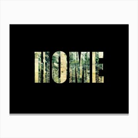 Home Poster Forest Collage Vintage 3 Canvas Print