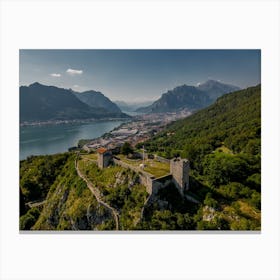 Aerial View Beautiful view of Lake Como, Italy Canvas Print