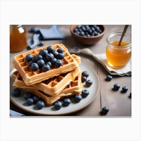 Blueberry Waffles Canvas Print