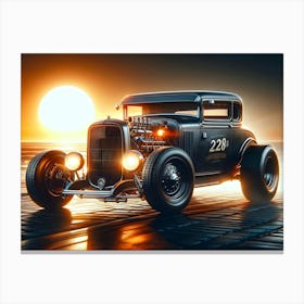 Hot Rod vintage car Canvas Print