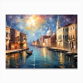 Venice At Night 2 Canvas Print