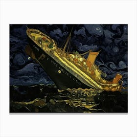 Sinking Of The Titanic 1 Canvas Print