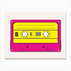Pink Cassette Canvas Print