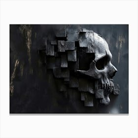 Skull Made Of Bricks Canvas Print