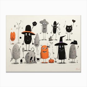 Halloween Monsters Canvas Print