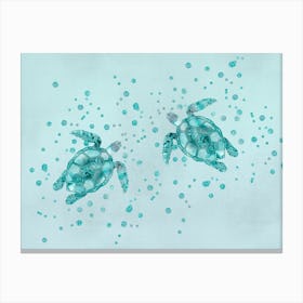 Glamour Turtles Canvas Print