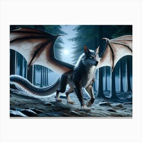 Dragon-Wolf Marvel Canvas Print