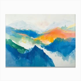 Abstract Mountain Painting 5 Canvas Print