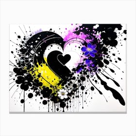 Love Splatter Canvas Print