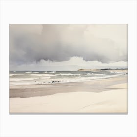 Muted Beach Vintage Canvas Print