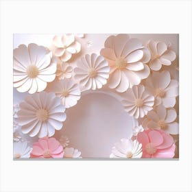 3d Paper Flowers 4 Canvas Print