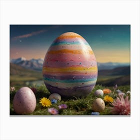 Easter Egg planet Canvas Print